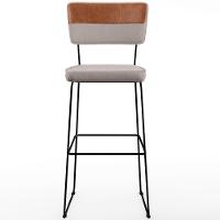 Kit 04 Banquetas Altas Allana L02 Faixa Camel Bege