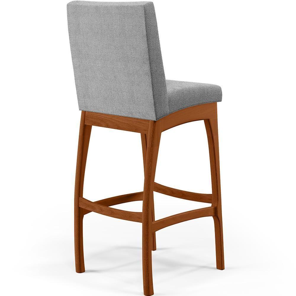 Kit 04 Banquetas Altas Cozinha B04 Bouclê Cinza - 3