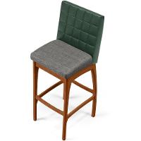 Kit 04 Banquetas Altas B04 Verde Musgo Cinza Escuro - 7