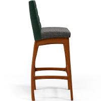 Kit 02 Banquetas Altas B04 Verde Musgo Cinza Escuro