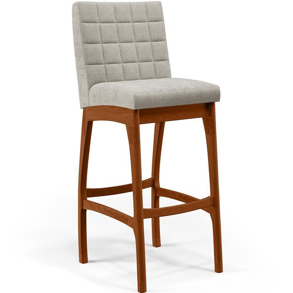 Kit 04 Banquetas Altas Cozinha B04 Bouclê Creme - 9