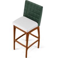 Kit 4 Banquetas Altas Cozinha B04 Verde Musgo Branco - 3