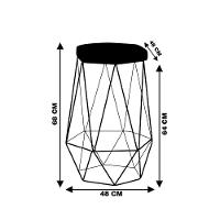 Kit 2 Banqueta Rubel Base Preta Veludo Cinza Gran Belo - 7