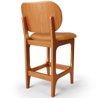 Kit 06 Banquetas Baixa Bar Cozinha E Sala De Jantar Fixa Betta L02 Imbuia Couríssimo Whisky - 7