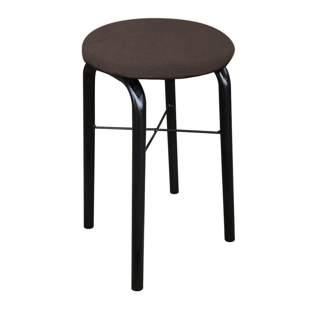 Kit 02 Banquetas Baixa Manu Suede Marrom - 2