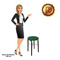 Kit 02 Banquetas Baixa Manu Suede Verde - 2