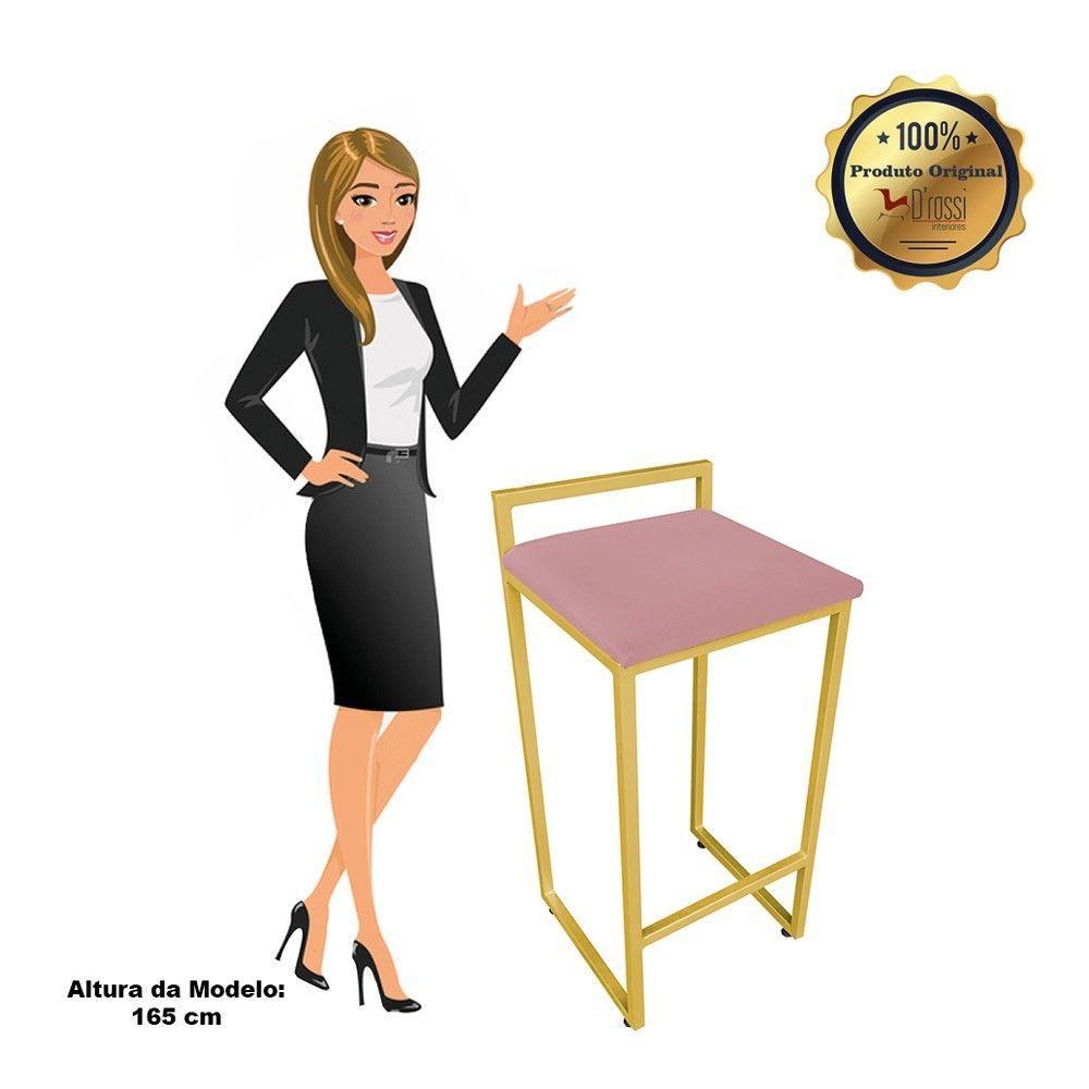 Banqueta Pietra Suede Rose - 5