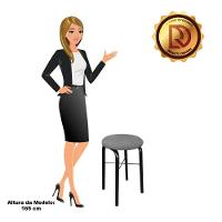 Kit 02 Banquetas Baixa Manu Suede Grafite - 3