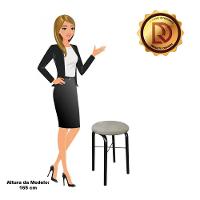 Kit 02 Banquetas Baixa Manu Suede Marrom Rato - 4