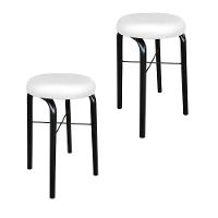 Kit 02 Banquetas Baixa Manu Corino Branco - 1