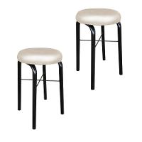 Kit 02 Banquetas Baixa Manu Corino Bege - 1