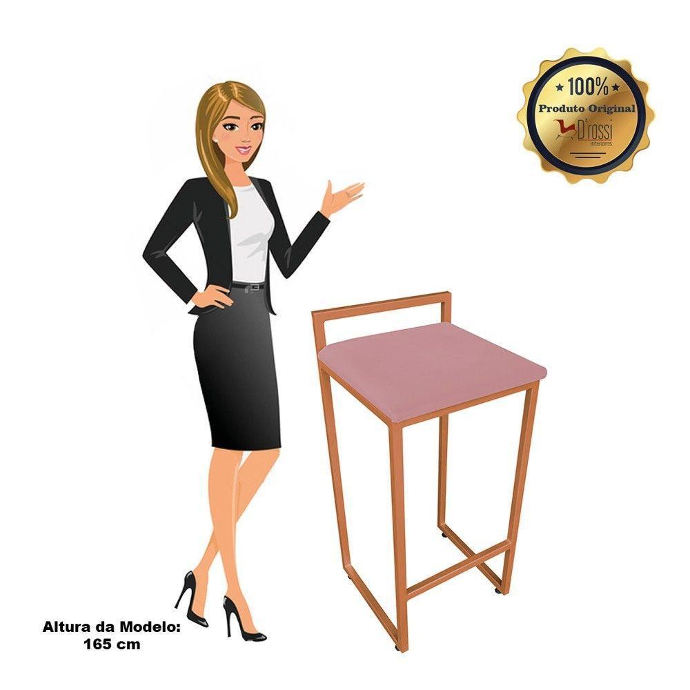 Banqueta Pietra Suede Rose - 2