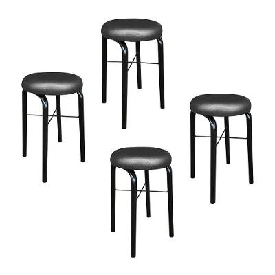 Kit 04 Banquetas Baixa Manu Corino Preto