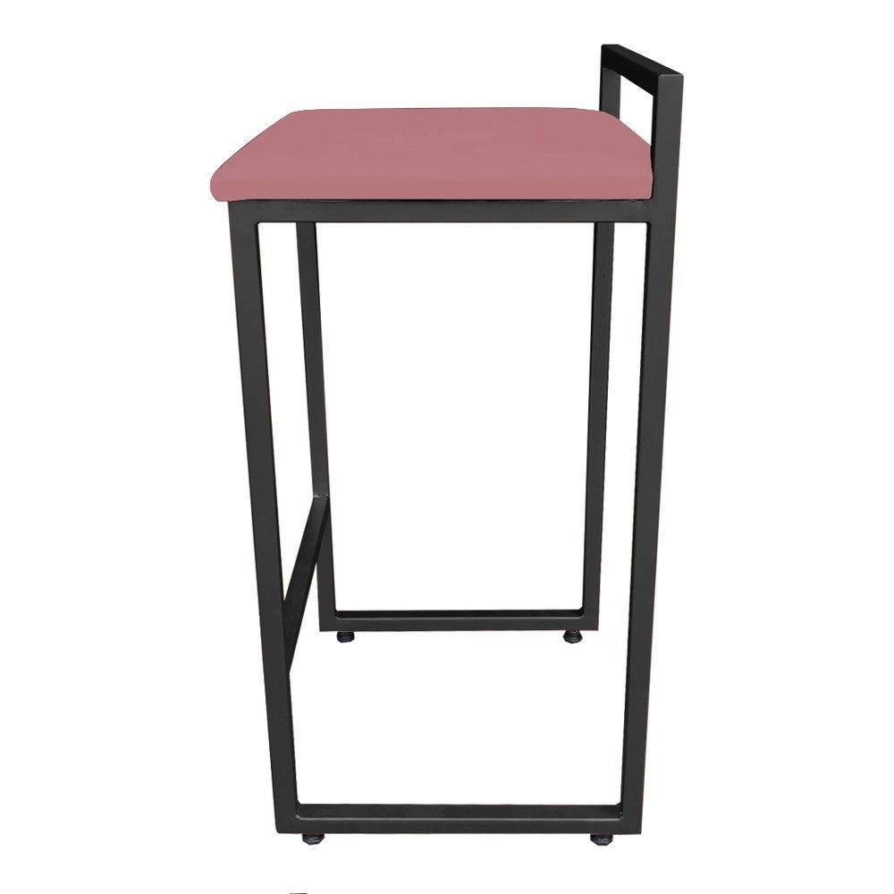 Banqueta Pietra Suede Rose - 3