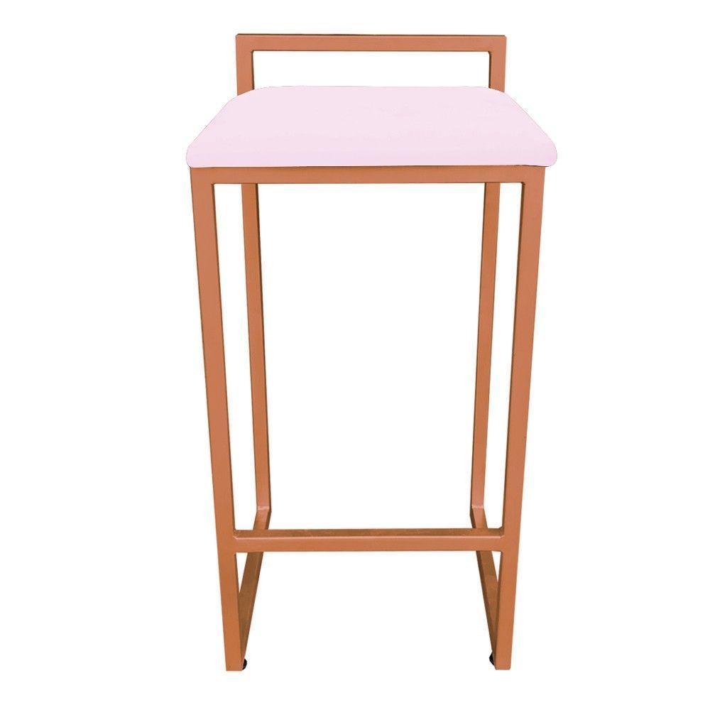 Banqueta Pietra Suede Rosa Bebê - 4