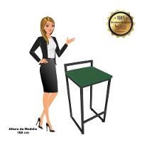 Conjunto 02 Banquetas Pietra Suede Base Preto D´rossi Verde - 14