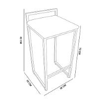 Banqueta Pietra Suede Base Cobre Marrom - 5