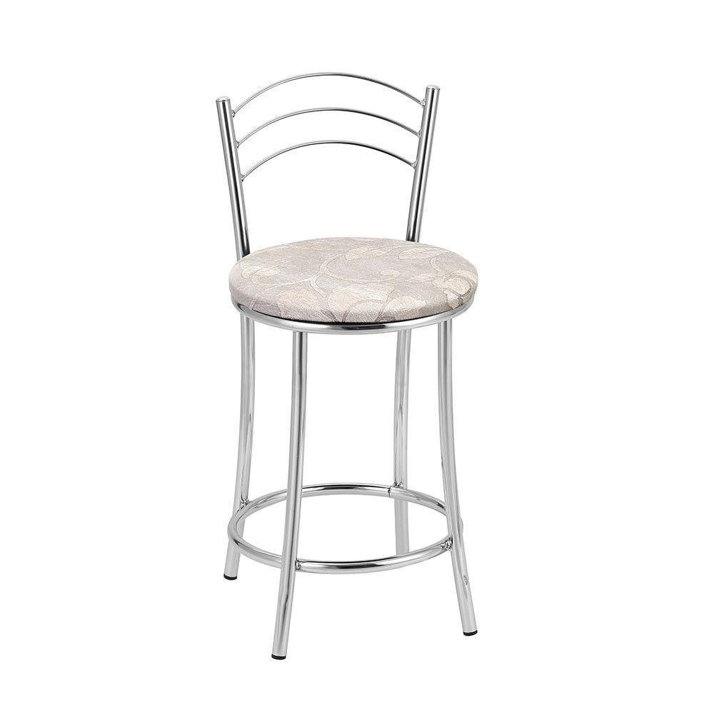 Kit 2 Banquetas Cromadas Bc26c Assento Espuma D15 - 1