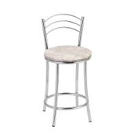 Kit 2 Banquetas Cromadas Bc26c Assento Espuma D15 - 1