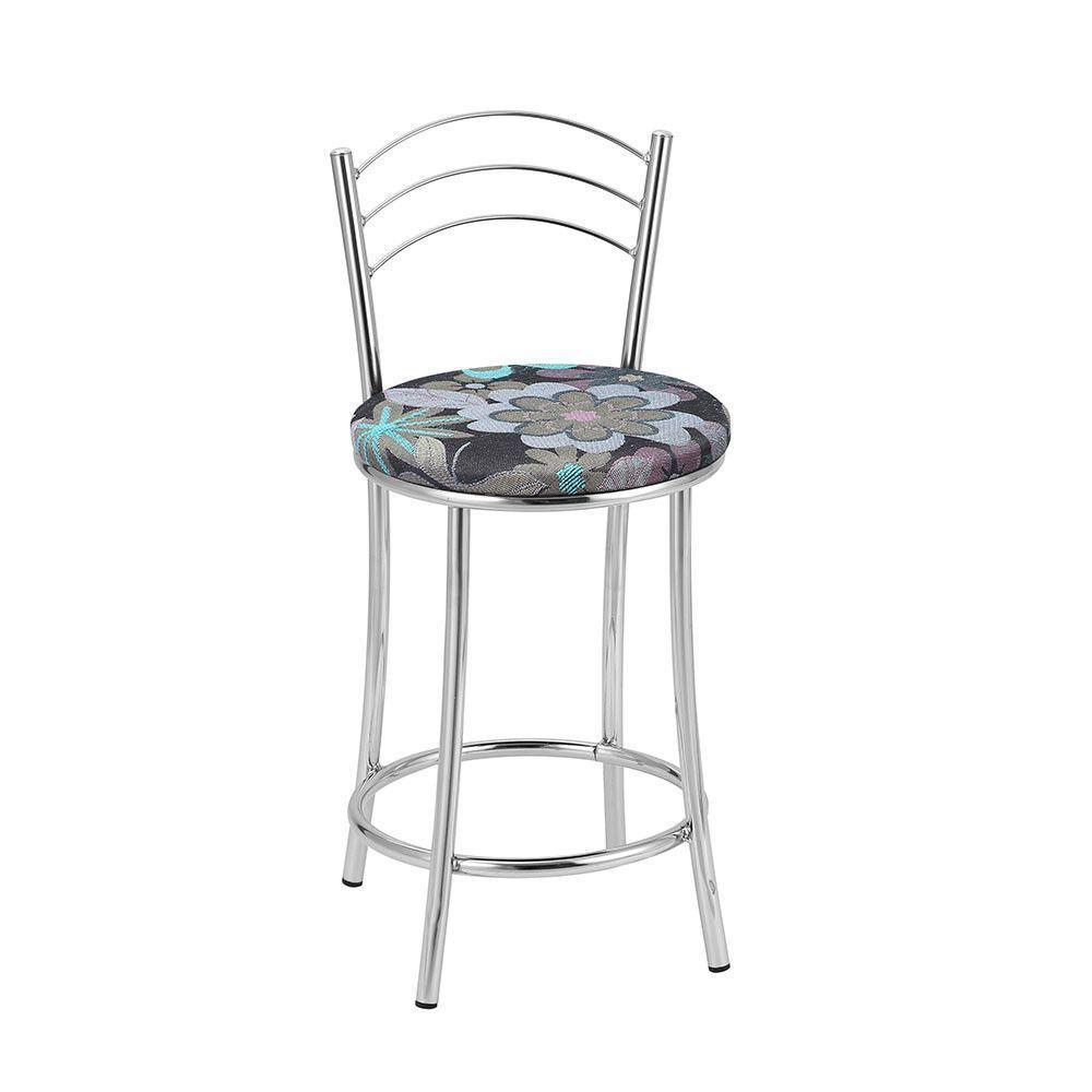 Kit 2 Banquetas Cromadas Bc26c Assento Espuma D15 - 1