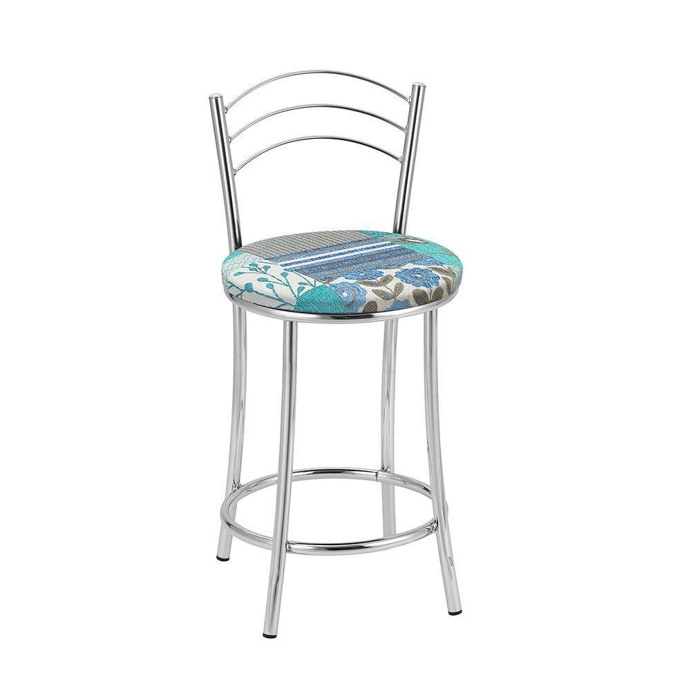 Kit 2 Banquetas Cromadas Bc26c Assento Espuma D15 - 2