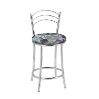 Kit 2 Banquetas Cromadas Bc26c Assento Espuma D15 - 1