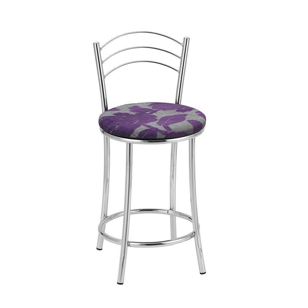 Kit 2 Banquetas Cromadas Bc26c Assento Espuma D15 - 1