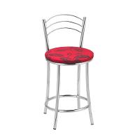 Kit 2 Banquetas Cromadas Bc26c Assento Espuma D15 - 1