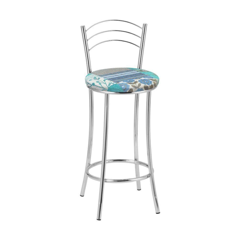 Kit 2 Banquetas Cromadas Bc26b Assento Espuma D15 - 1