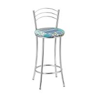 Kit 2 Banquetas Cromadas Bc26b Assento Espuma D15 - 1