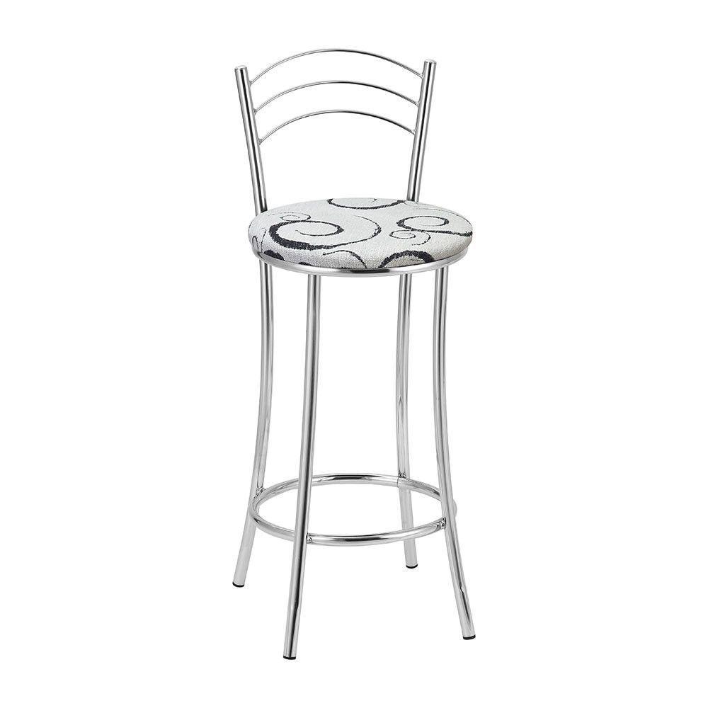 Kit 2 Banquetas Cromadas Bc26b Assento Espuma D15 - 3