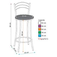 Kit 2 Banquetas Cromadas Bc26b Assento Espuma D15