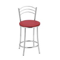 Kit 2 Banquetas Cromadas Bc26c Assento Espuma D15 - 1