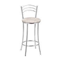 Kit 2 Banquetas Cromadas Bc26b Assento Espuma D15 - 1