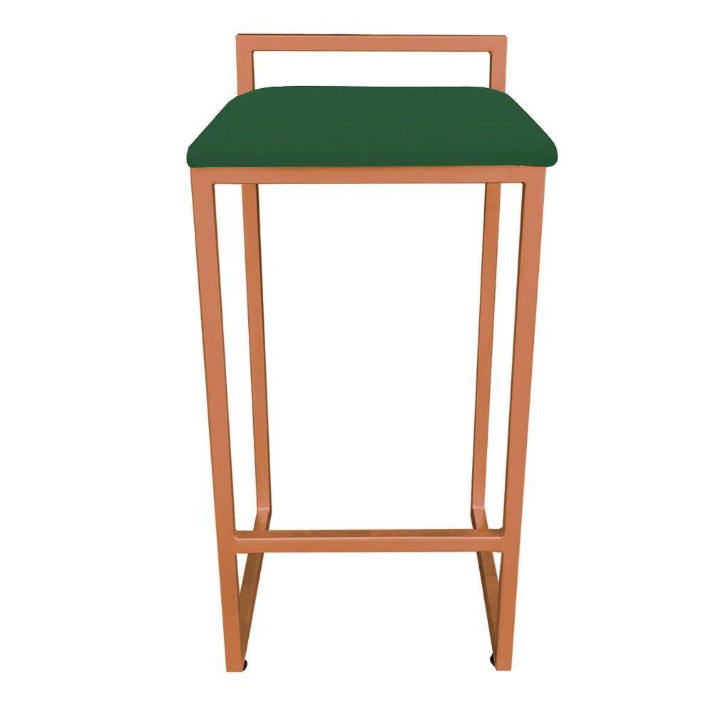 Banqueta Pietra Suede Base Cobre Verde - 3