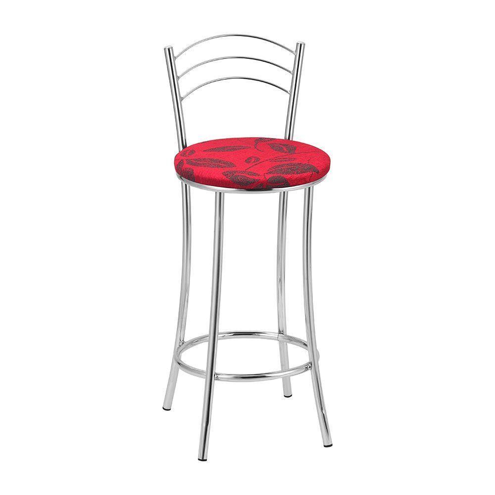 Kit 2 Banquetas Cromadas Bc26b Assento Espuma D15 - 1