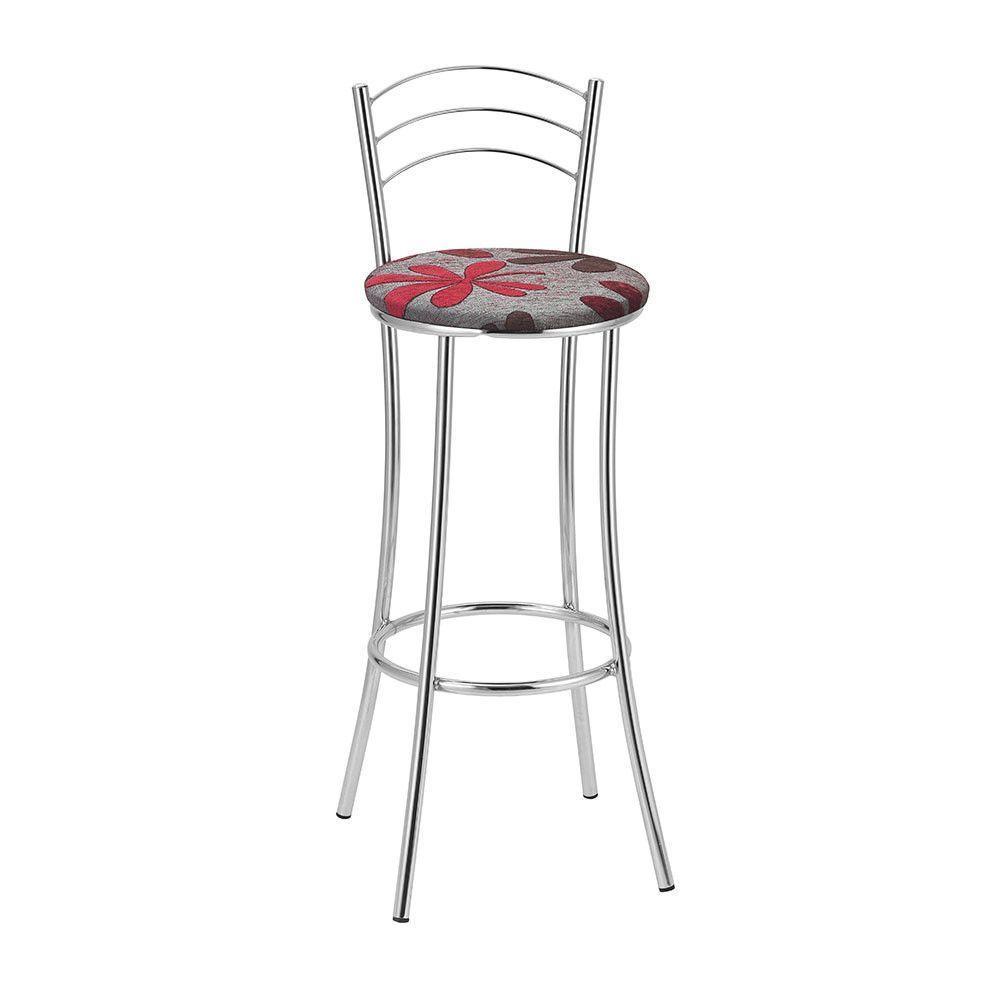 Kit 2 Banquetas Cromadas Bc26a Assento Espuma D15 - 1