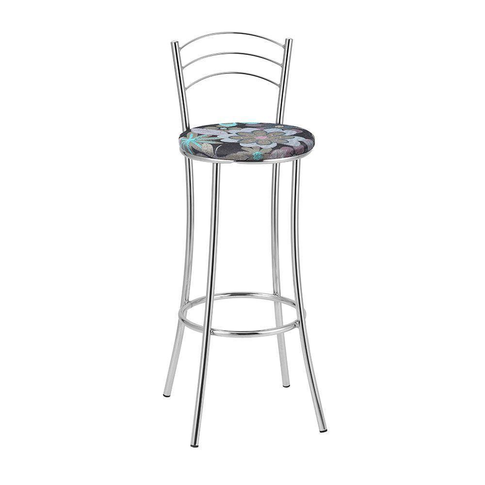 Kit 2 Banquetas Cromadas Bc26-a Assento Espuma D15 - 1