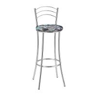 Kit 2 Banquetas Cromadas Bc26-a Assento Espuma D15 - 1