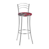 Kit 2 Banquetas Cromadas Bc26a Assento Espuma D15 - 1