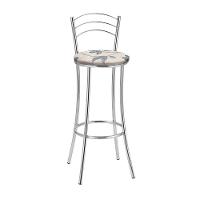 Kit 2 Banquetas Cromadas Bc26a Assento Espuma D15 - 1