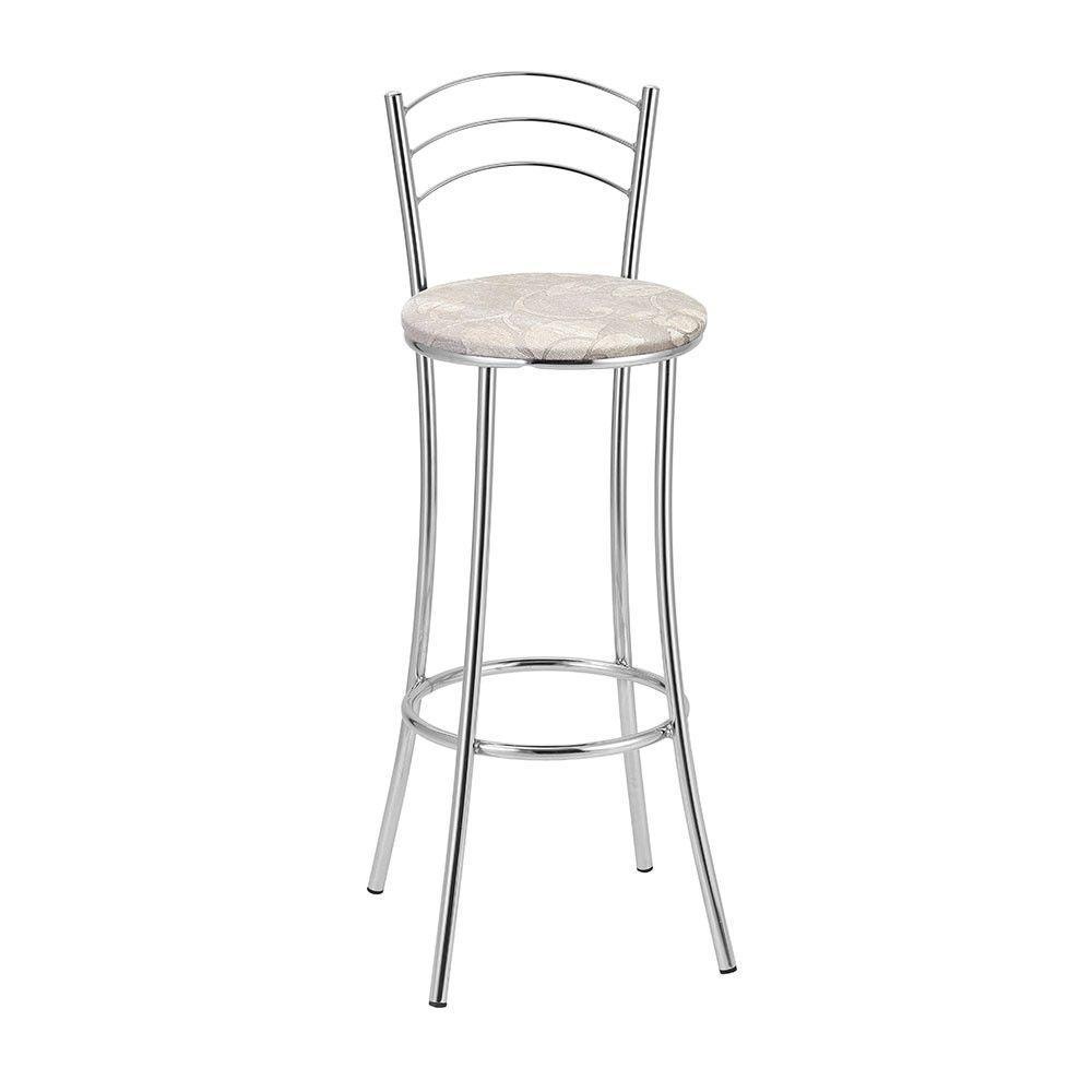 Kit 2 Banquetas Cromadas Bc26-a Assento Espuma D15 - 4