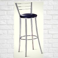 Kit 5 Banquetas Para Bancada Cromada Grazi-assento Preto - 2