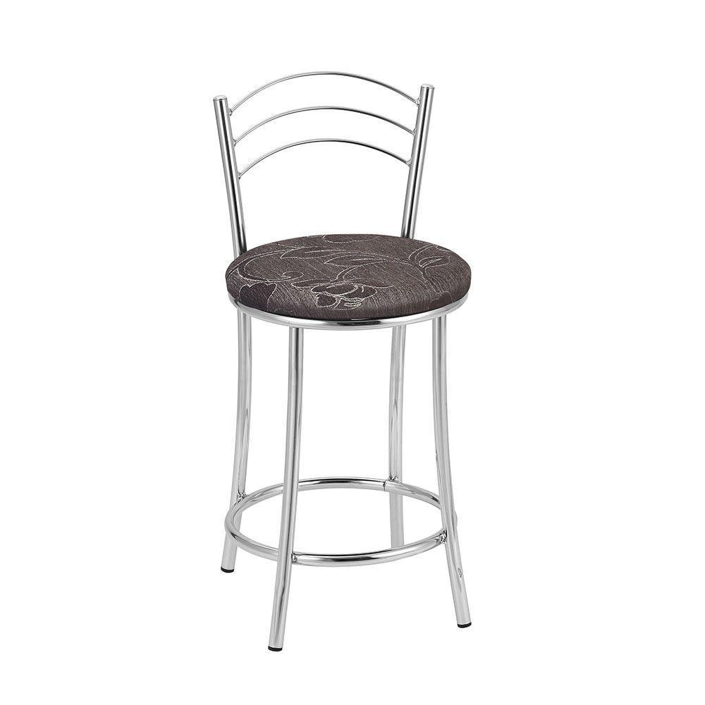 Kit 2 Banquetas Cromadas Bc26c Assento Espuma D15 - 2