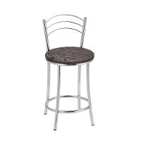 Kit 2 Banquetas Cromadas Bc26c Assento Espuma D15 - 2