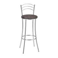 Kit 2 Banquetas Cromadas Bc26-a Assento Espuma D15 - 1