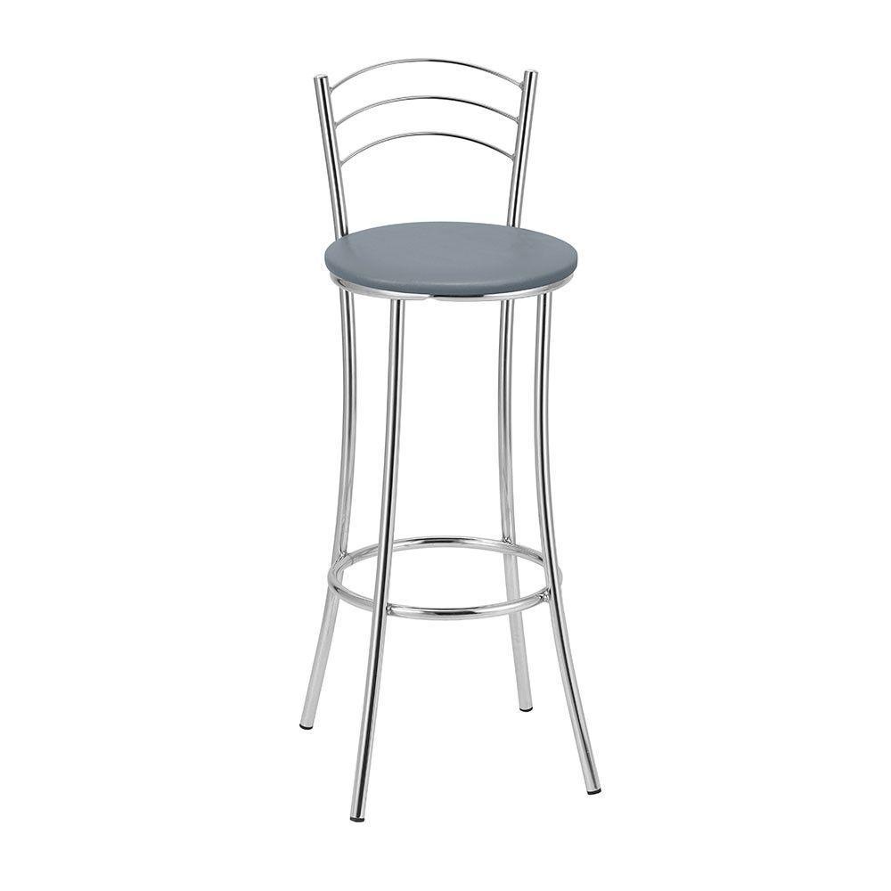 Kit 2 Banquetas Cromadas Bc26a Assento Espuma D15 - 2