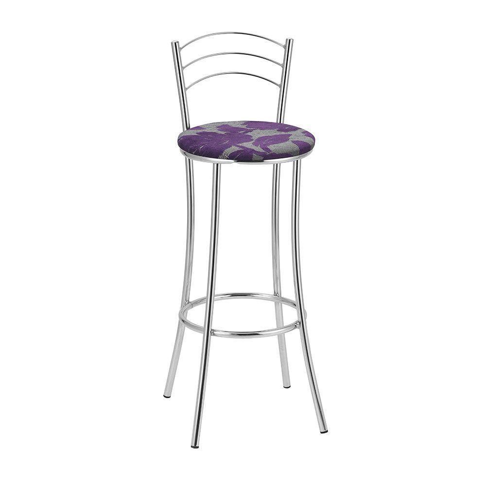 Kit 2 Banquetas Cromadas Bc26-a Assento Espuma D15 - 1