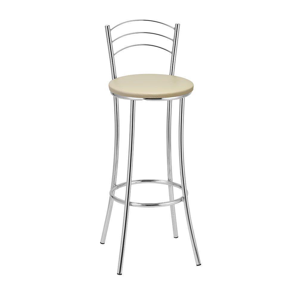 Kit 2 Banquetas Cromadas Bc26a Assento Espuma D15 - 3