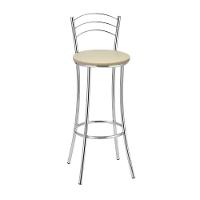 Kit 2 Banquetas Cromadas Bc26a Assento Espuma D15 - 1